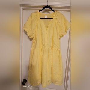 Yellow babydoll dress